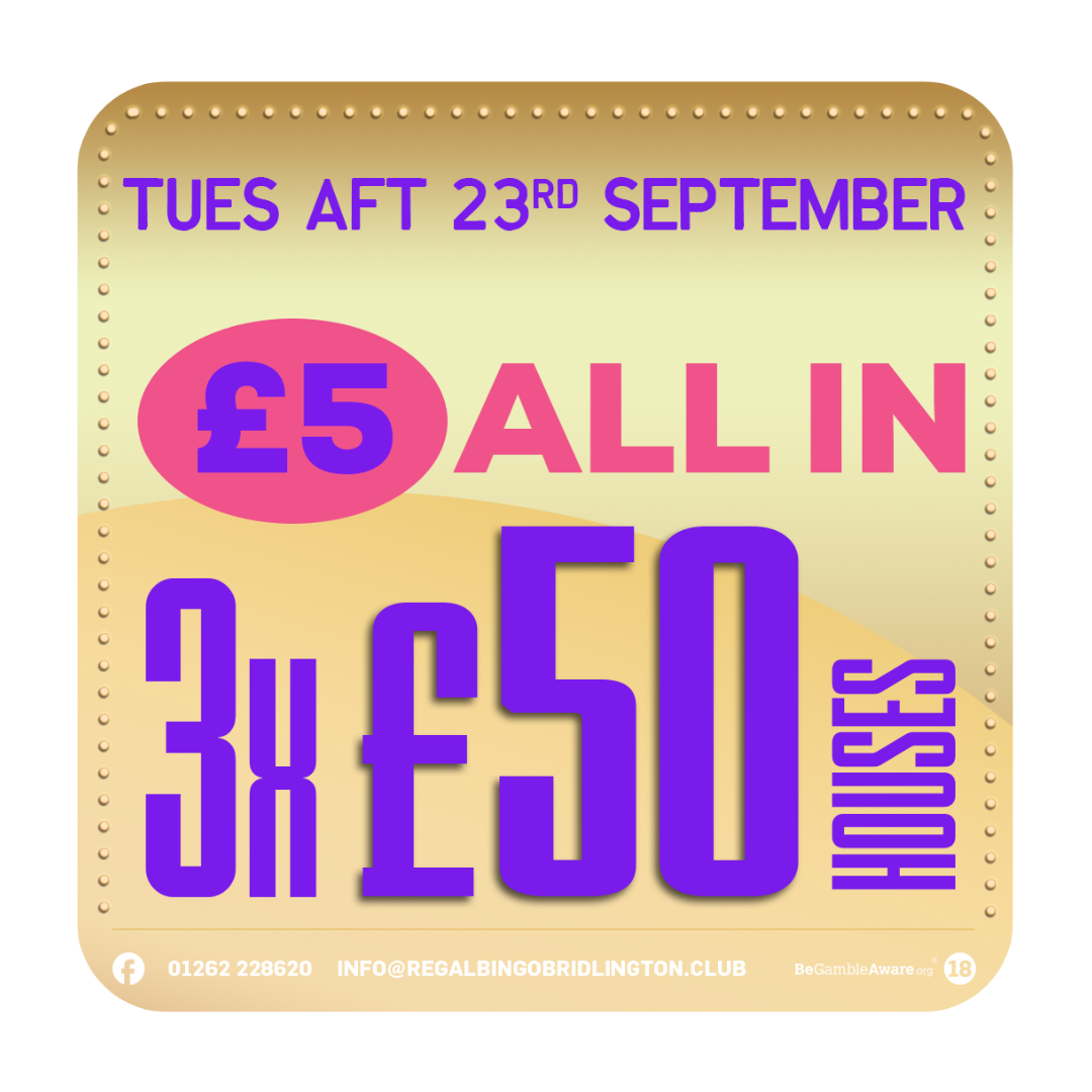What's On at Regal Bingo in Bridlington