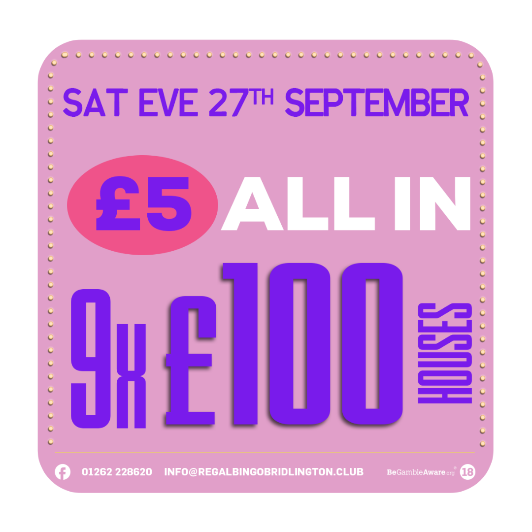 What's On at Regal Bingo in Bridlington
