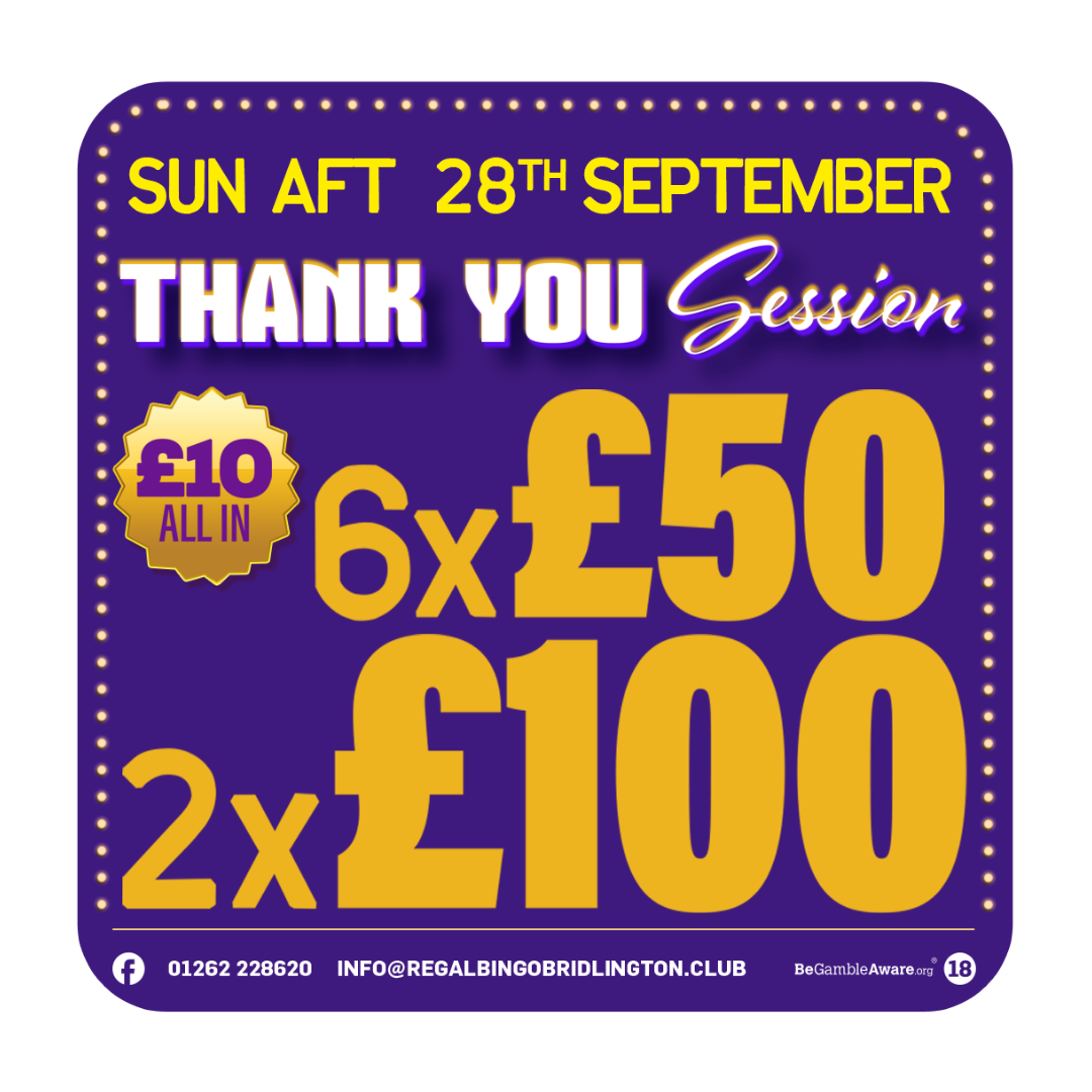 What's On at Regal Bingo in Bridlington
