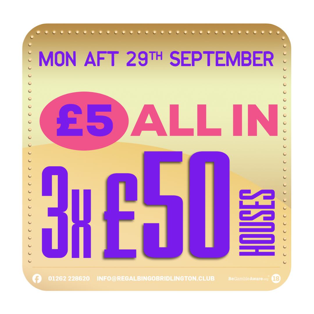 What's On at Regal Bingo in Bridlington